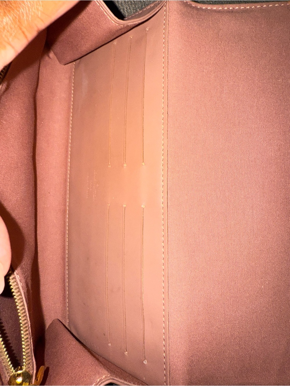 Louis Vuitton Rossmore Clutch Bag Shoulder Tan Monogram Vernis - Picture 6 of 16